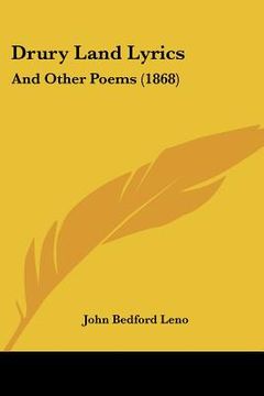 portada drury land lyrics: and other poems (1868) (en Inglés)