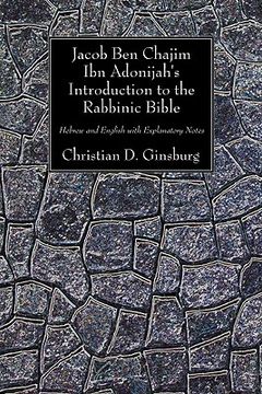 portada jacob ben chajim ibn adonijah's introduction to the rabbinic bible: hebrew and english with explanatory notes