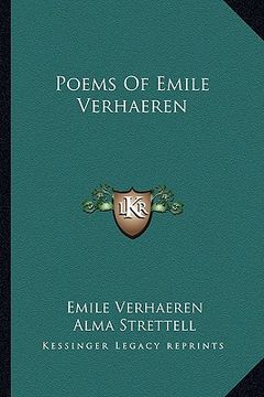 portada poems of emile verhaeren (en Inglés)