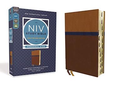 portada Niv Study Bible, Fully Revised Edition, Personal Size, Leathersoft, Brown (en Inglés)