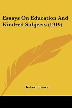portada essays on education and kindred subjects (1919) (en Inglés)