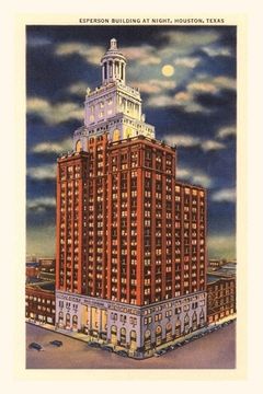 portada Vintage Journal Moon over Esperson Building, Houston, Texas (en Inglés)