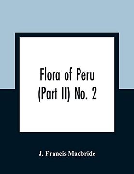 portada Flora of Peru (Part ii) no. 2 (in English)