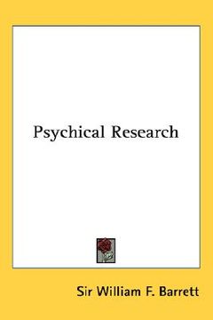 portada psychical research (en Inglés)