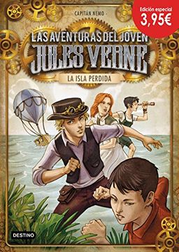 portada Las aventuras del joven Jules Verne. La isla perdida (in Spanish)