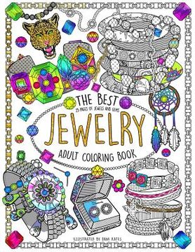 portada The Best Jewelry Adult Coloring book: 25 Pages of Jewels and Gems (en Inglés)