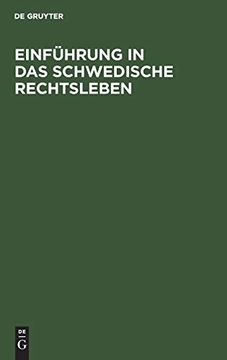 portada Einführung in das Schwedische Rechtsleben (in German)