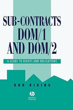 portada sub-contracts dom/1 and dom/2: recent developments (en Inglés)