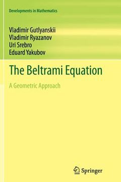 portada The Beltrami Equation: A Geometric Approach (en Inglés)