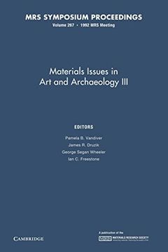 portada Materials Issues in art and Archaeology Iii: Volume 267 