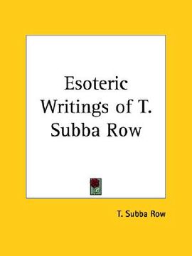 portada esoteric writings of t. subba row