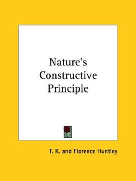 portada nature's constructive principle (en Inglés)