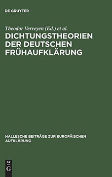 portada Dichtungstheorien der Deutschen Fruhaufklarung (in German)