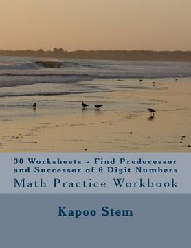 portada 30 Worksheets - Find Predecessor and Successor of 6 Digit Numbers: Math Practice Workbook