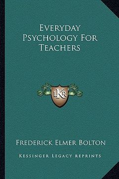 portada everyday psychology for teachers (en Inglés)