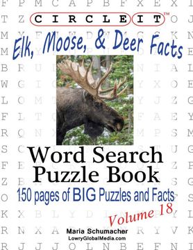 portada Circle it, Elk, Moose, and Deer Facts, Word Search, Puzzle Book (in English)