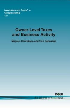 portada Owner-Level Taxes and Business Activity (en Inglés)