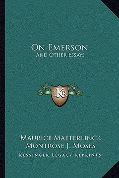 portada on emerson: and other essays (en Inglés)