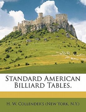 portada standard american billiard tables. (en Inglés)