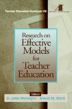 portada research on effective models for teacher education: teacher education yearbook viii (in English)