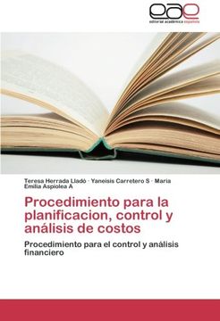 portada Procedimiento Para la Planificacion, Control y Analisis de Costos (in Spanish)