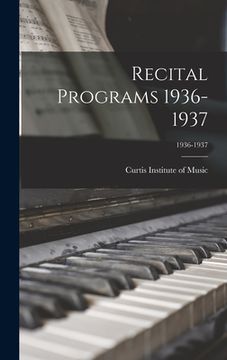 portada Recital Programs 1936-1937; 1936-1937 (en Inglés)