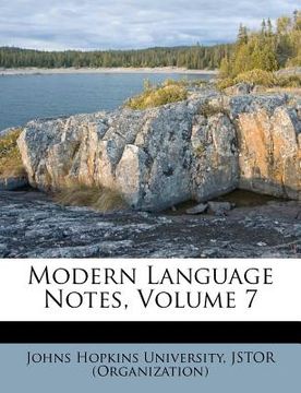 portada Modern Language Notes, Volume 7 (en Francés)