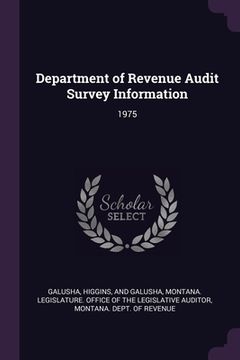 portada Department of Revenue Audit Survey Information: 1975 (en Inglés)