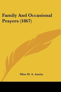 portada family and occasional prayers (1867) (en Inglés)