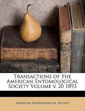 portada transactions of the american entomological society volume v. 20 1893 (en Inglés)