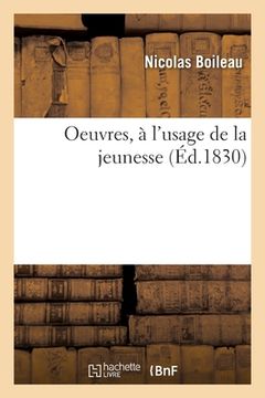 portada Oeuvres, À l'Usage de la Jeunesse (en Francés)