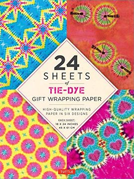 portada 24 Sheets of Tie-Dye Gift Wrapping Paper: High-Quality 18 x 24" (45 x 61 cm) Wrapping Paper