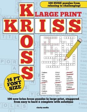 portada Large Print Kriss Kross Puzzles (en Inglés)