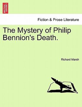 portada the mystery of philip bennion's death. (en Inglés)