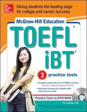 portada Mcgraw-hill Education Toefl Ibt With 3 Practice Tests And Dvd-rom (book & Cd)