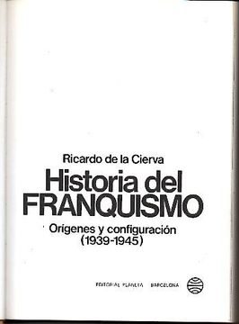 portada historia del franquismo. origenes y configuracion (1939 - 1945).