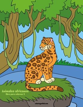 portada Animales africanos libro para colorear 6