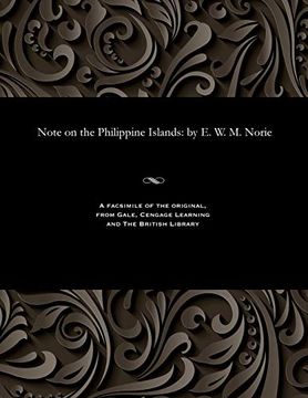 portada Note on the Philippine Islands: By e. W. M. Norie (en Inglés)