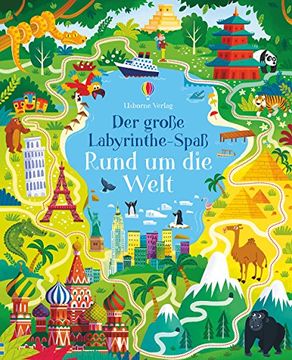 portada Der Große Labyrinthe-Spaß: Rund um die Welt (en Alemán)
