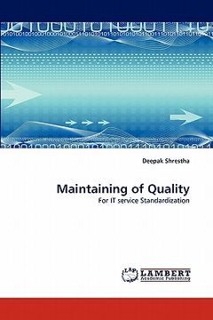 portada maintaining of quality (in English)