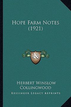 portada hope farm notes (1921) (in English)
