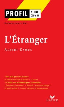 portada Profil - Camus (Albert) : L'Etranger : Analyse littéraire de l'oeuvre (Profil d'une Oeuvre t. 13) (French Edition)