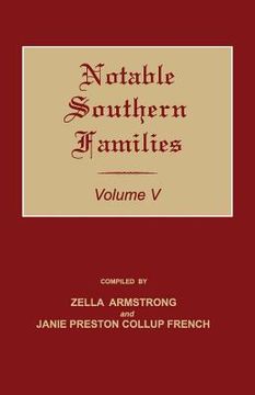 portada Notable Southern Families. Volume V (in English)