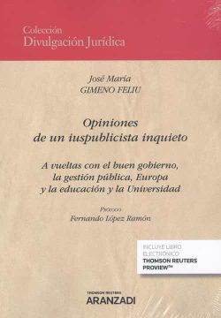 portada Opiniones de un Iuspublicista Inquieto (in Spanish)