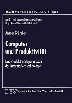 portada Computer und Produktivität: Das Produktivitätsparadoxon der Informationstechnologie (en Alemán)