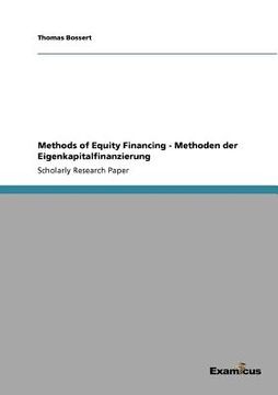 portada methods of equity financing - methoden der eigenkapitalfinanzierung (en Inglés)