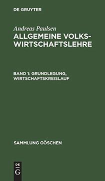 portada Grundlegung, Wirtschaftskreislauf (Sammlung gã Â¶Schen, 1169) (German Edition) [Hardcover ] (en Alemán)