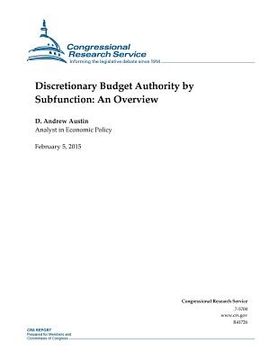 portada Discretionary Budget Authority by Subfunction: An Overview (en Inglés)