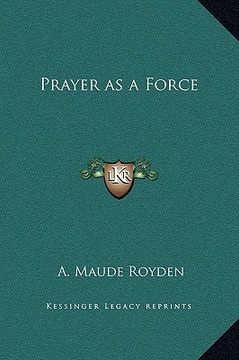 portada prayer as a force