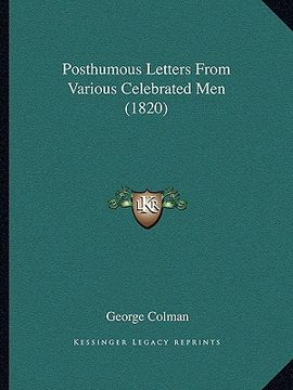 portada posthumous letters from various celebrated men (1820)
